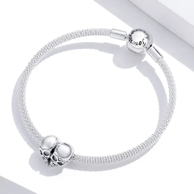 (imagine pentru) Pandora Style Silver Skulls Charm - SCC1519 - Vizualizare 3