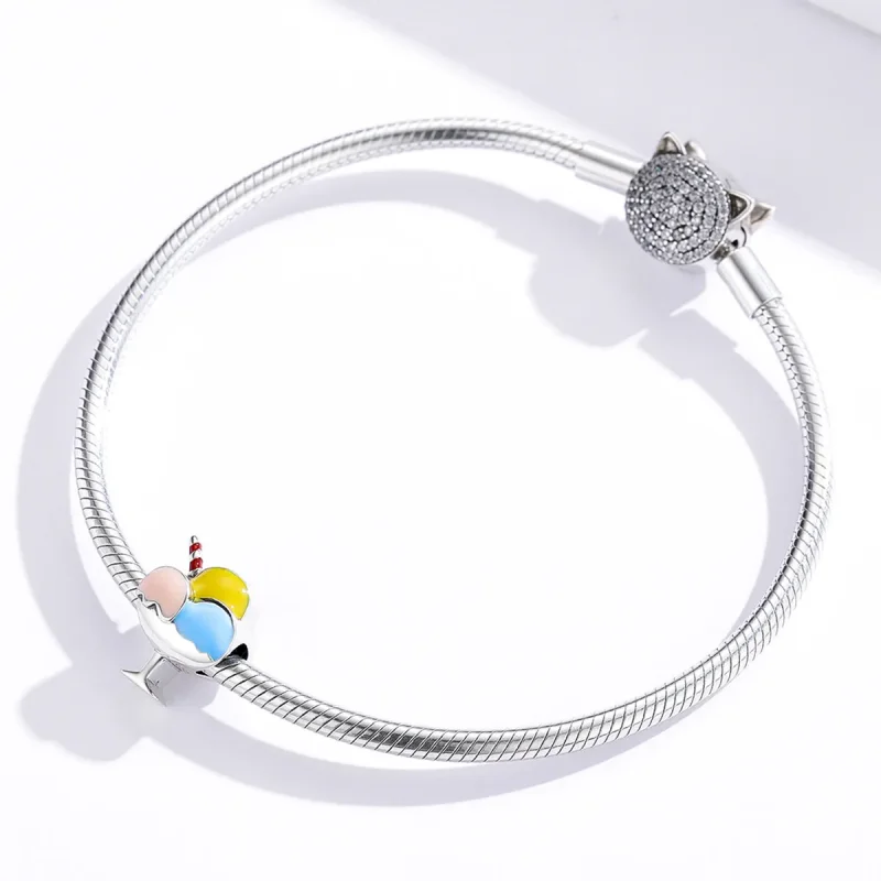 (imagine pentru) Pandora Style Charm de Argint cu Ghiță cu Trei Culori - SCC1532 - Vizualizare 3