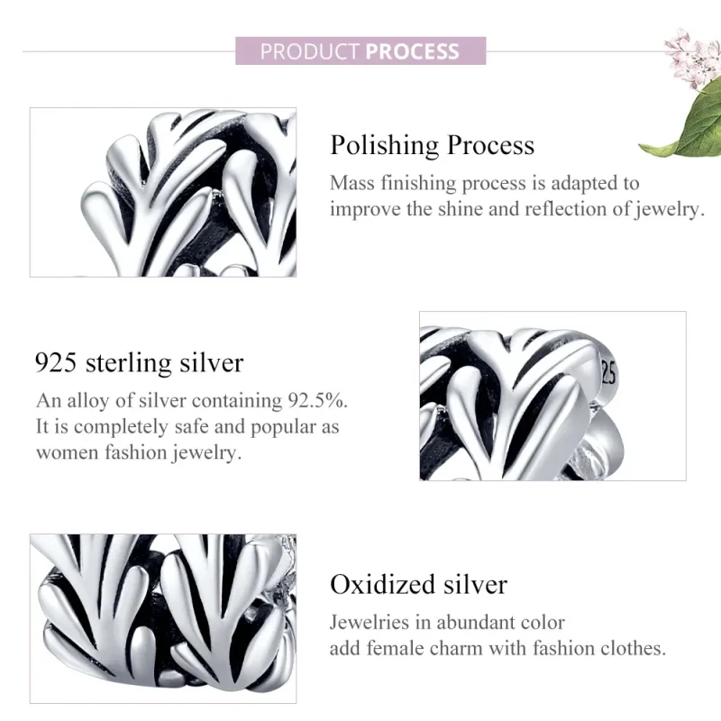 (imagine pentru) Pandora Style Charm din Argint cu Alge Marine - SCC1534 - Vizualizare 8