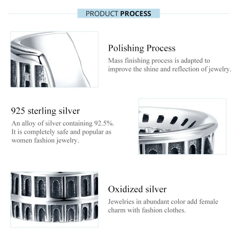 (imagine pentru) Pandora Style Charm de Argint Colosseum - SCC1543 - Vizualizare 7