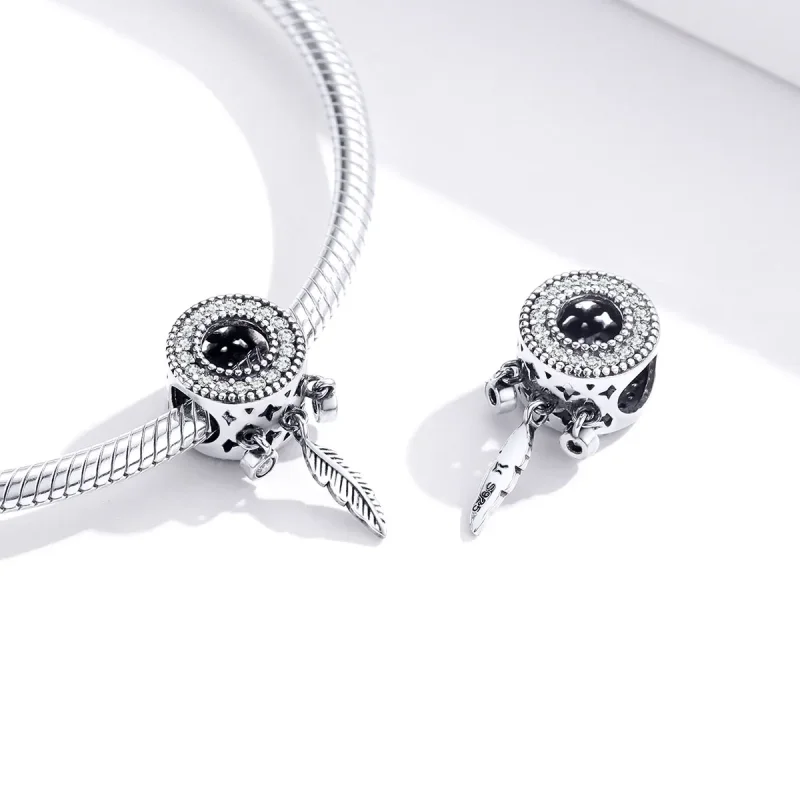 (imagine pentru) Pandora Style Pană Argintiu Strălucitoare Charm - SCC1550 - Vizualizare 2