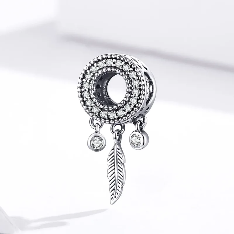 (imagine pentru) Pandora Style Pană Argintiu Strălucitoare Charm - SCC1550 - Vizualizare 3