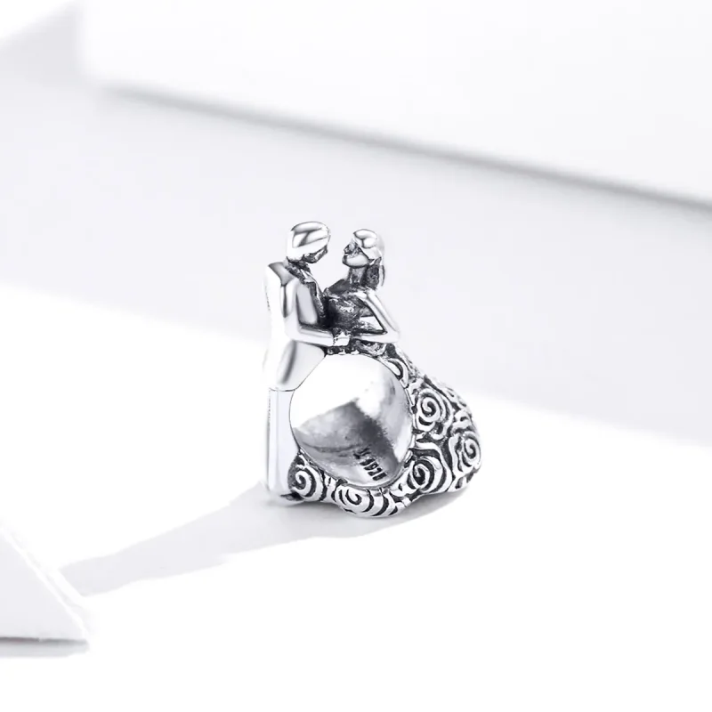 (imagine pentru) Pandora Style Charm de Nuntă din Argint cu Mireasă și Mire Dansând - SCC1564 - Vizualizare 2