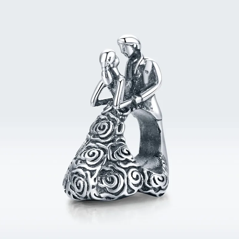 (imagine pentru) Pandora Style Charm de Nuntă din Argint cu Mireasă și Mire Dansând - SCC1564 - Vizualizare 5