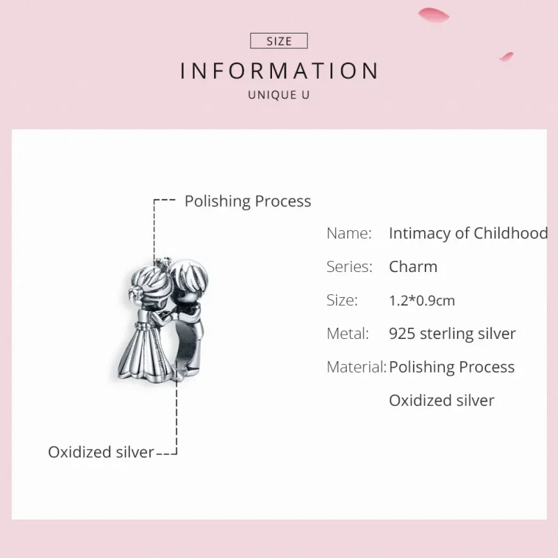 (imagine pentru) Pandora Style Charm Dans Băiat și Fată din Argint - SCC1565 - Vizualizare 6