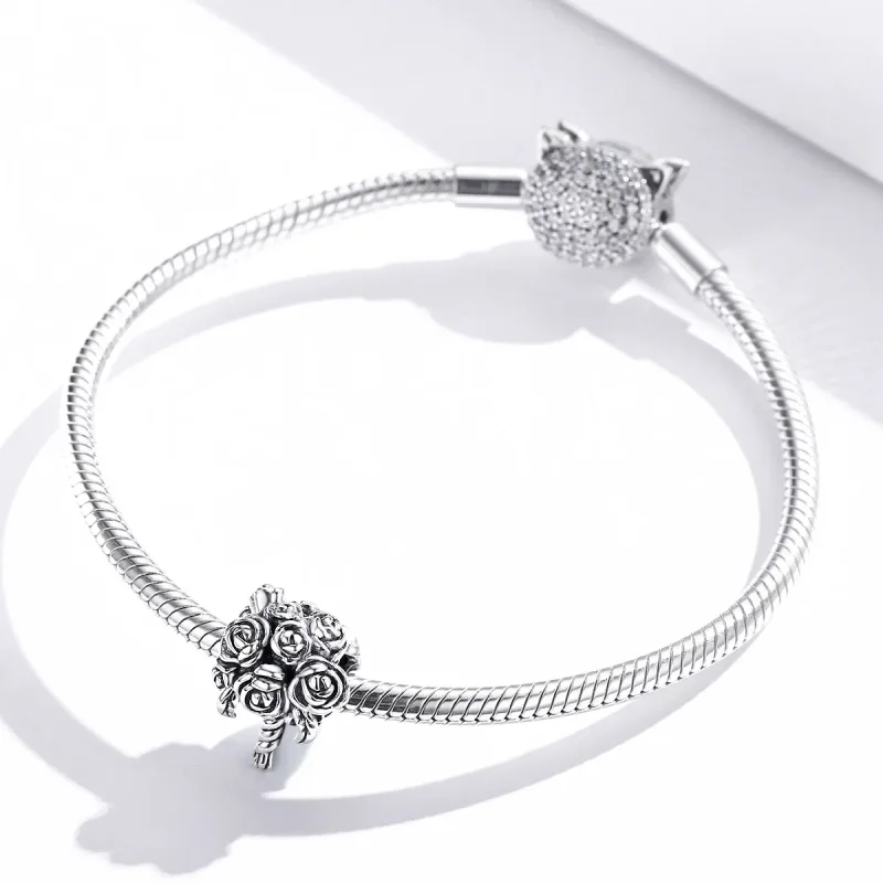 (imagine pentru) Pandora Style Charm din Argint pentru Buchet de Mireasă - SCC1566 - Vizualizare 3