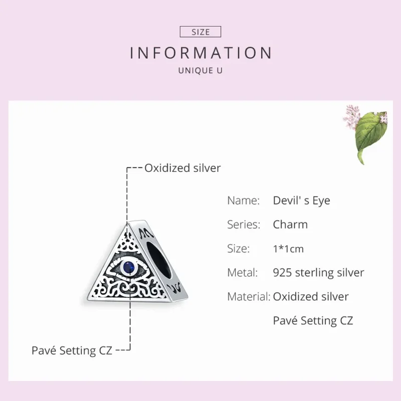 (imagine pentru) Pandora Style Charm de Argint cu Ochil de Diavol - SCC1567 - Vizualizare 7