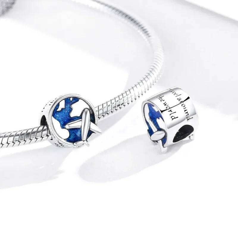 (imagine pentru) Pandora Style Charm de Argint Călătorie în Lume - SCC1568 - Vizualizare 4