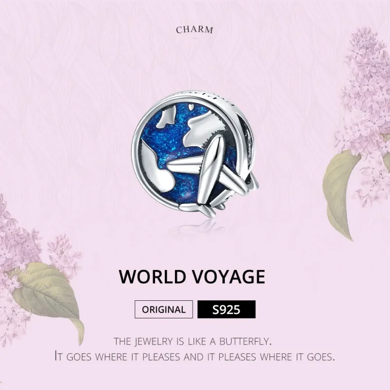 (imagine pentru) Pandora Style Charm de Argint Călătorie în Lume - SCC1568 - Vizualizare 6