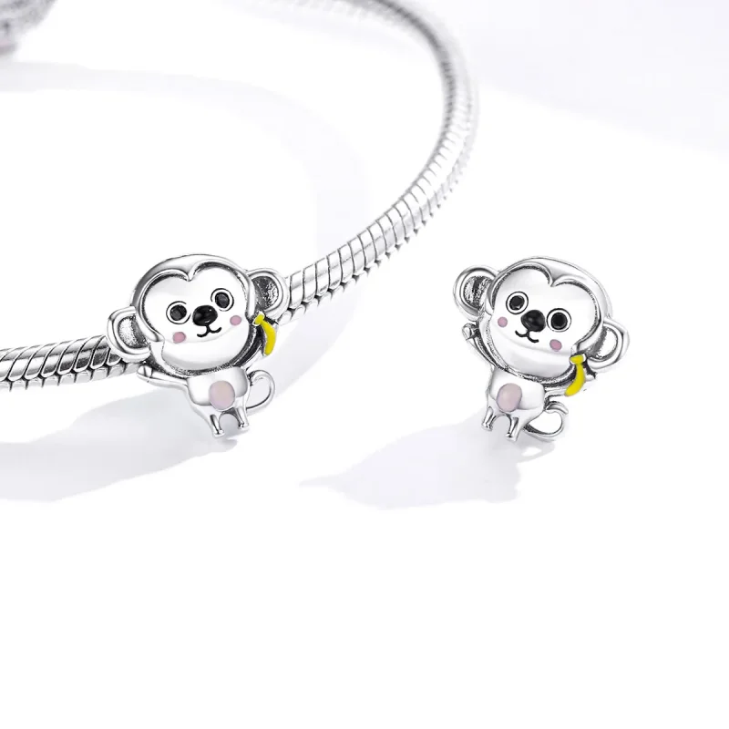 (imagine pentru) Pandora Style Charm de Maimuță Mică din Argint - SCC1575 - Vizualizare 4