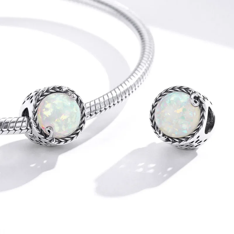 (imagine pentru) Pandora Style Charm de Argint Simplu cu Viță de Vie - SCC1576 - Vizualizare 4