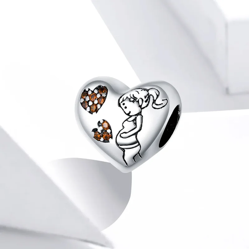 (imagine pentru) Pandora Style Charm de argint pentru mama însărcinată - SCC1589 - Vizualizare 2
