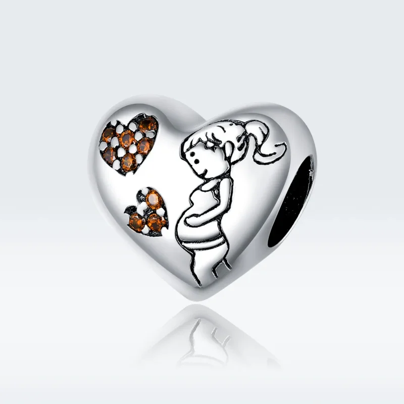 (imagine pentru) Pandora Style Charm de argint pentru mama însărcinată - SCC1589 - Vizualizare 5
