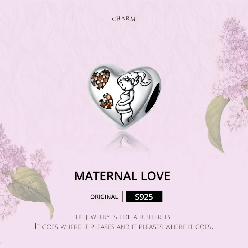 (imagine pentru) Pandora Style Charm de argint pentru mama însărcinată - SCC1589 - Vizualizare 6