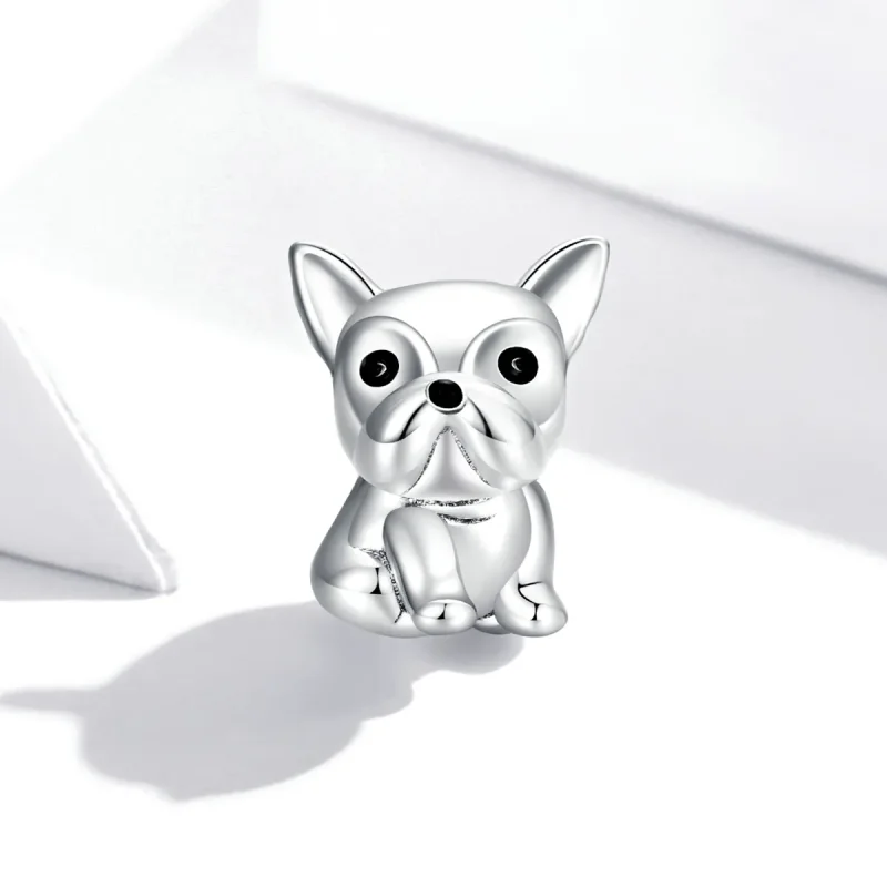 (imagine pentru) Pandora Style Charm de argint cu Bulldog Francez Drăguț - SCC1599 - Vizualizare 2