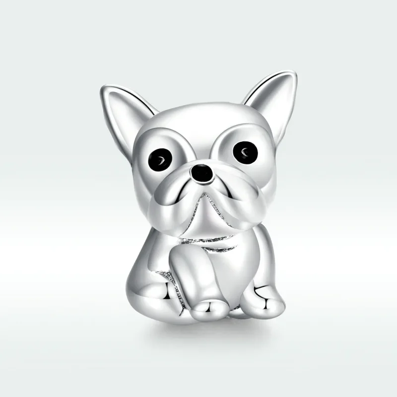 (imagine pentru) Pandora Style Charm de argint cu Bulldog Francez Drăguț - SCC1599 - Vizualizare 5
