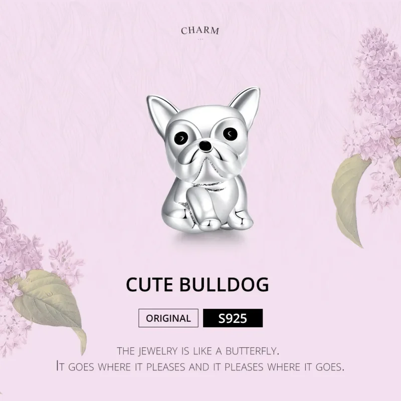 (imagine pentru) Pandora Style Charm de argint cu Bulldog Francez Drăguț - SCC1599 - Vizualizare 6