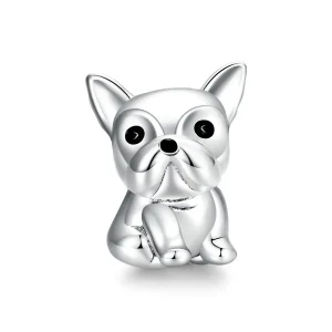 (imagine pentru) Pandora Style Charm de argint cu Bulldog Francez Drăguț - SCC1599