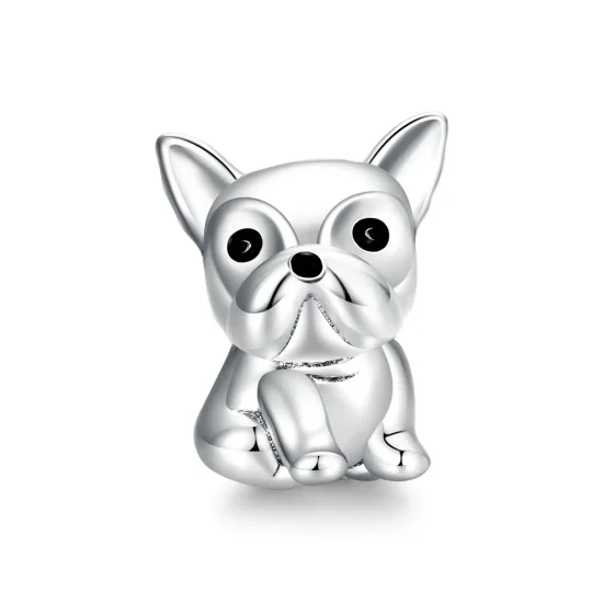 (imagine pentru) Pandora Style Charm de argint cu Bulldog Francez Drăguț - SCC1599