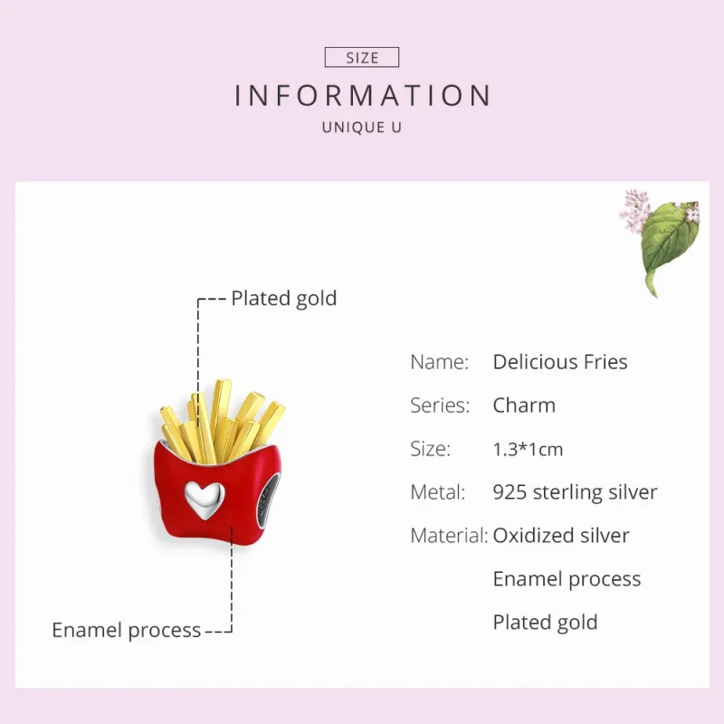 (imagine pentru) Pandora Style Delicioase Cartofi Două Tonuri Charm - SCC1606 - Vizualizare 7