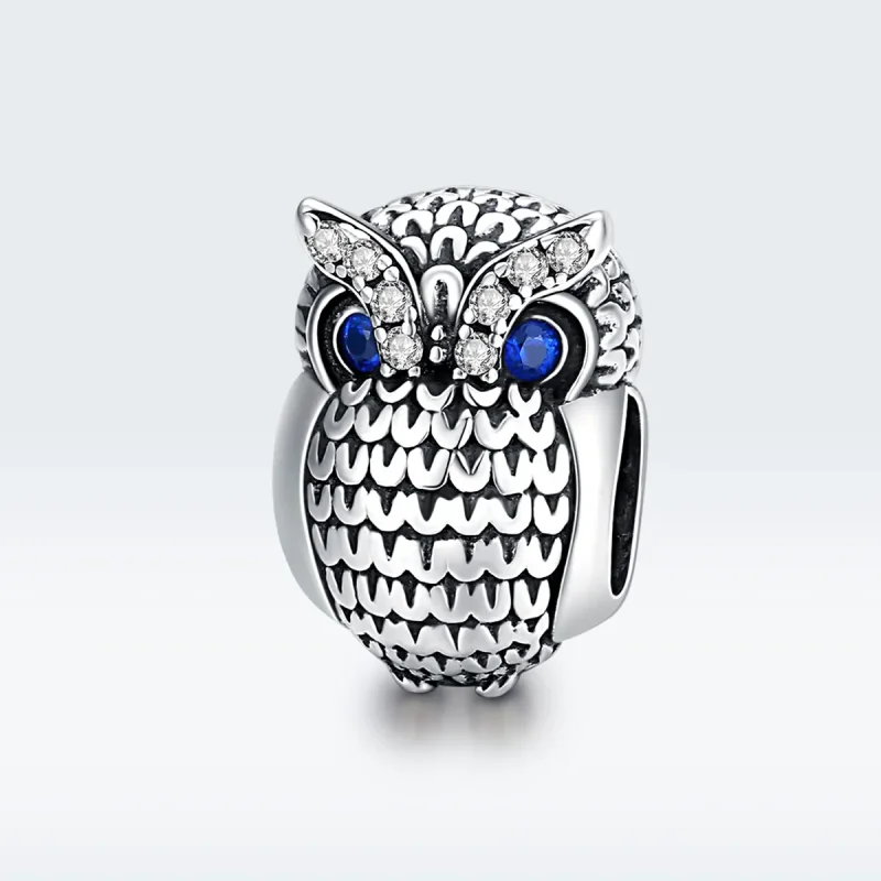 (imagine pentru) Pandora Style Charm de bufniță strălucitoare argintiu - SCC1607 - Vizualizare 5