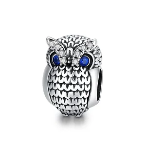 (imagine pentru) Pandora Style Charm de bufniță strălucitoare argintiu - SCC1607
