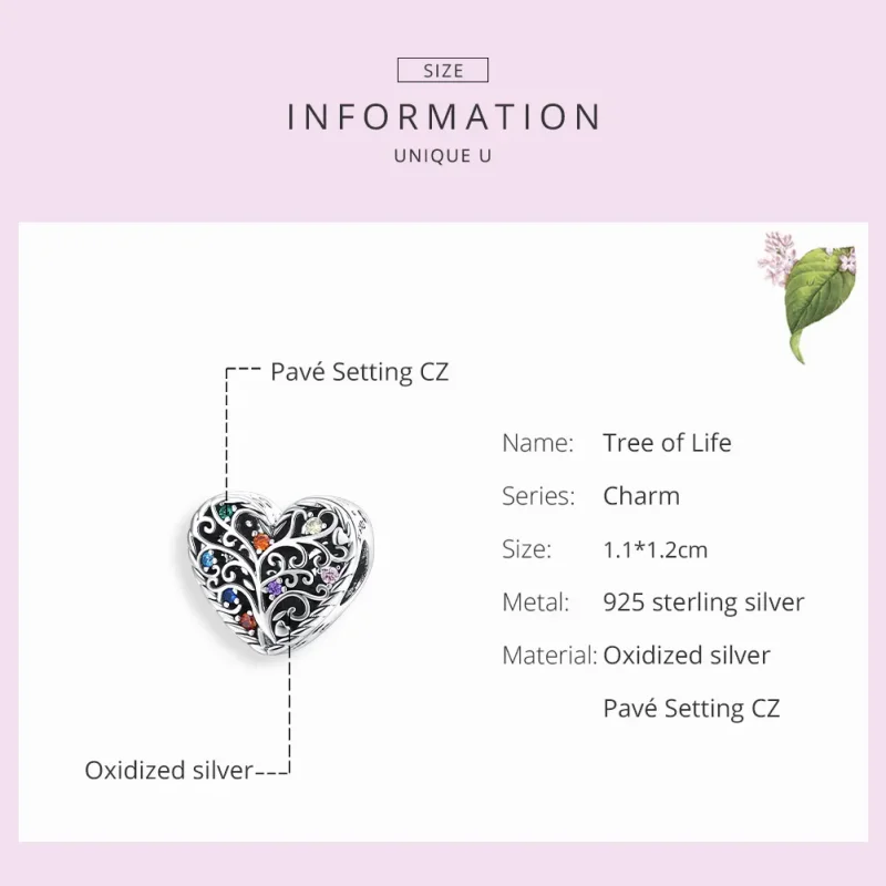 (imagine pentru) Pandora Style Charm de Argint Arborele Vieții - SCC1608 - Vizualizare 7