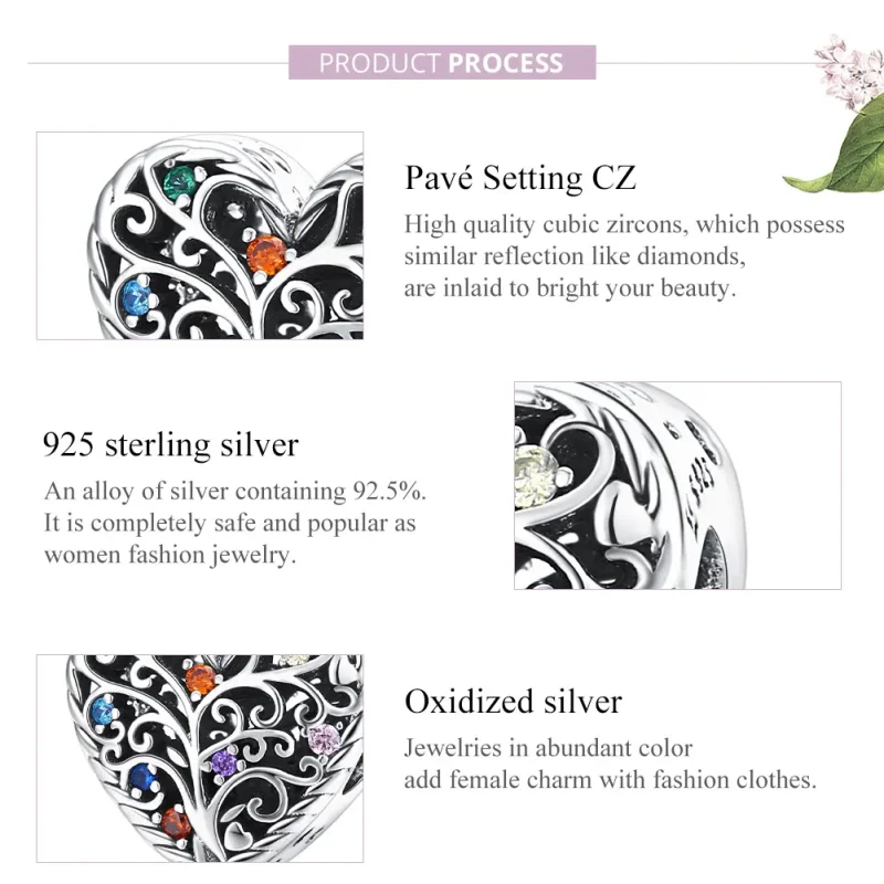 (imagine pentru) Pandora Style Charm de Argint Arborele Vieții - SCC1608 - Vizualizare 8