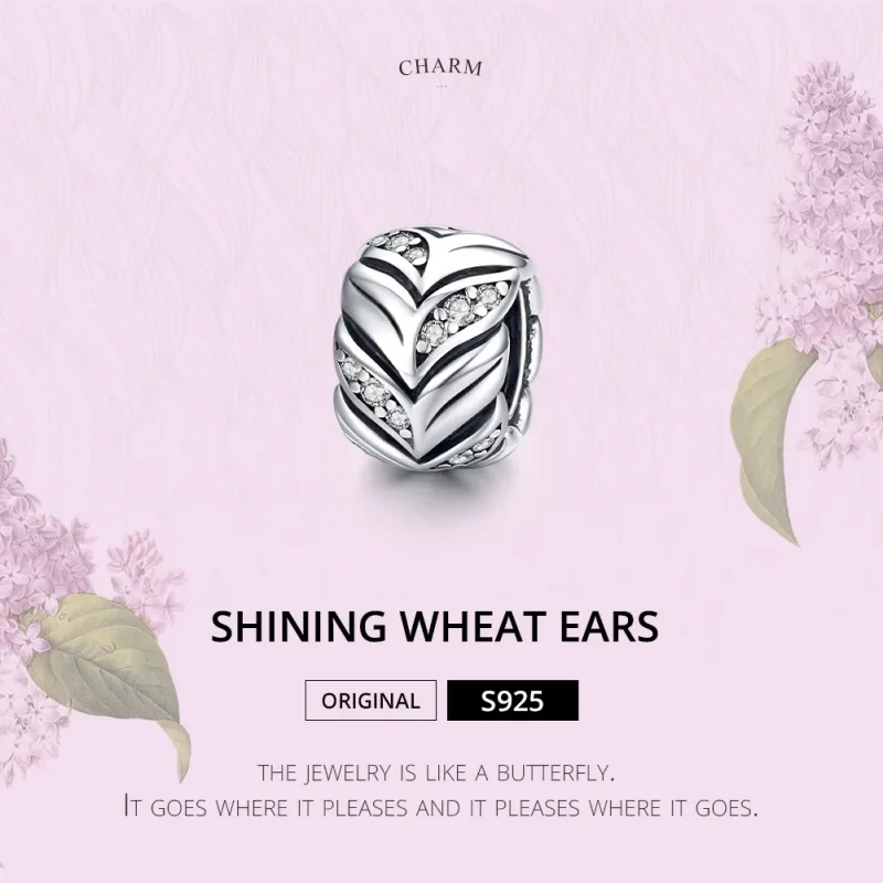 (imagine pentru) Pandora Style Charm de Argint cu Spici de Grâu Strălucitor - SCC1614 - Vizualizare 6