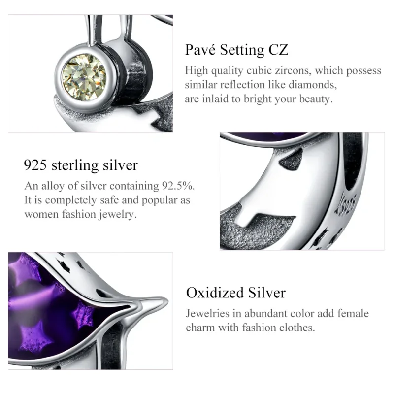 (imagine pentru) Pandora Stil Charm de Argint cu Stele - SCC1618 - Vizualizare 7