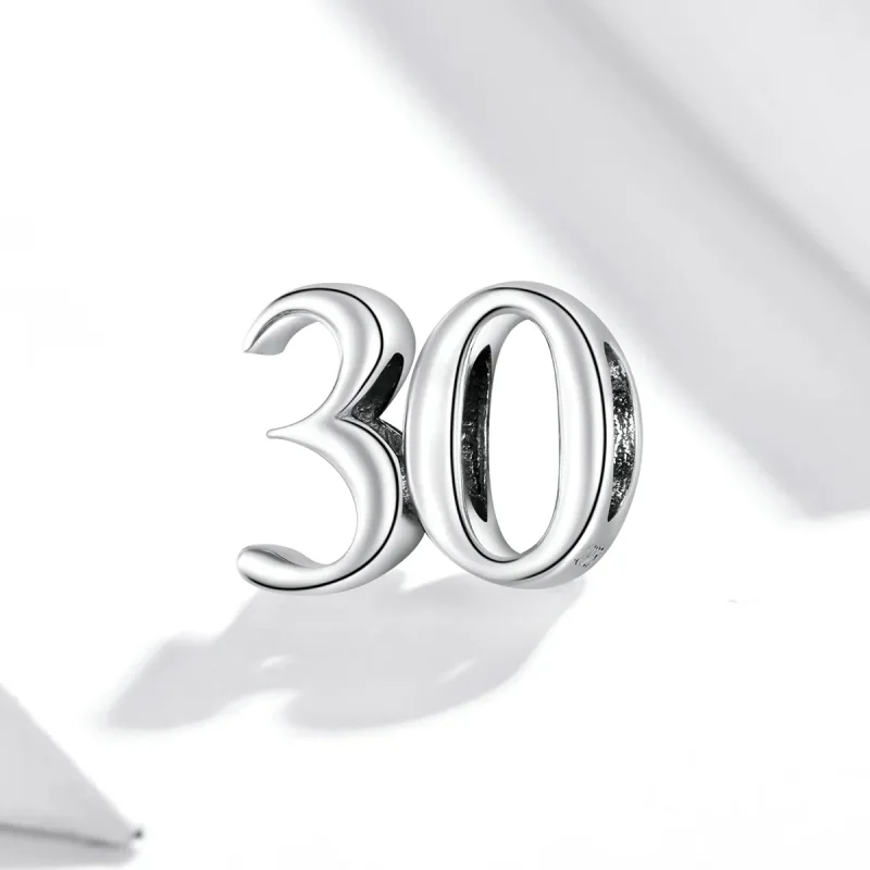 (imagine pentru) Pandora Style Argint Charm de 30 de Ani - SCC1622 - Vizualizare 2