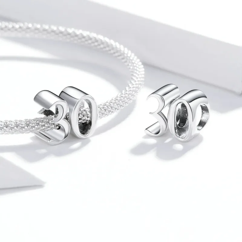 (imagine pentru) Pandora Style Argint Charm de 30 de Ani - SCC1622 - Vizualizare 4