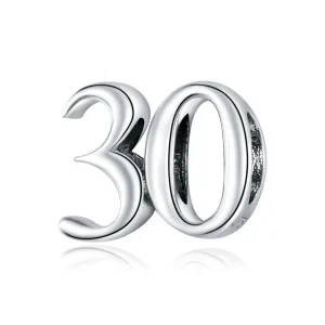(imagine pentru) Pandora Style Argint Charm de 30 de Ani - SCC1622