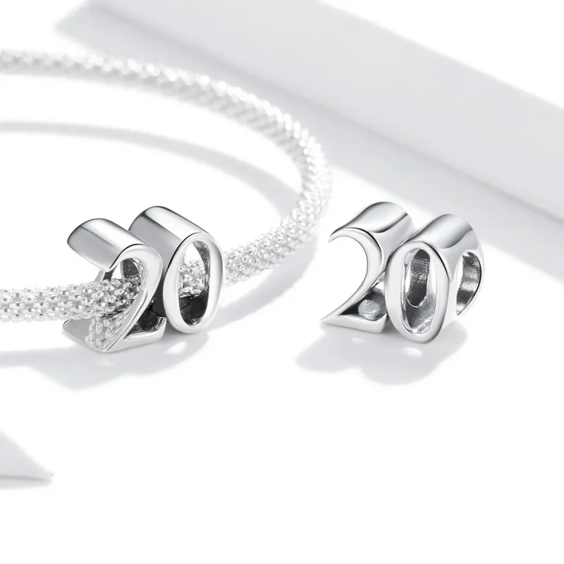 (imagine pentru) Pandora Style Aniversarea a 20-a Charm Argint - SCC1623 - Vizualizare 4