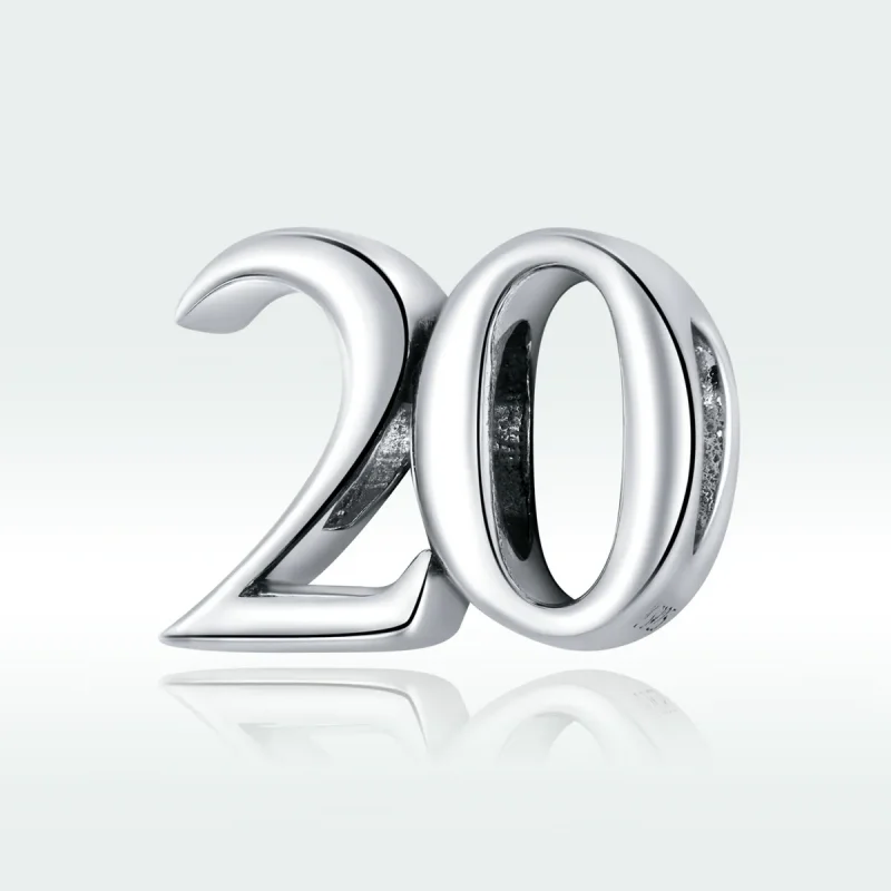 (imagine pentru) Pandora Style Aniversarea a 20-a Charm Argint - SCC1623 - Vizualizare 5