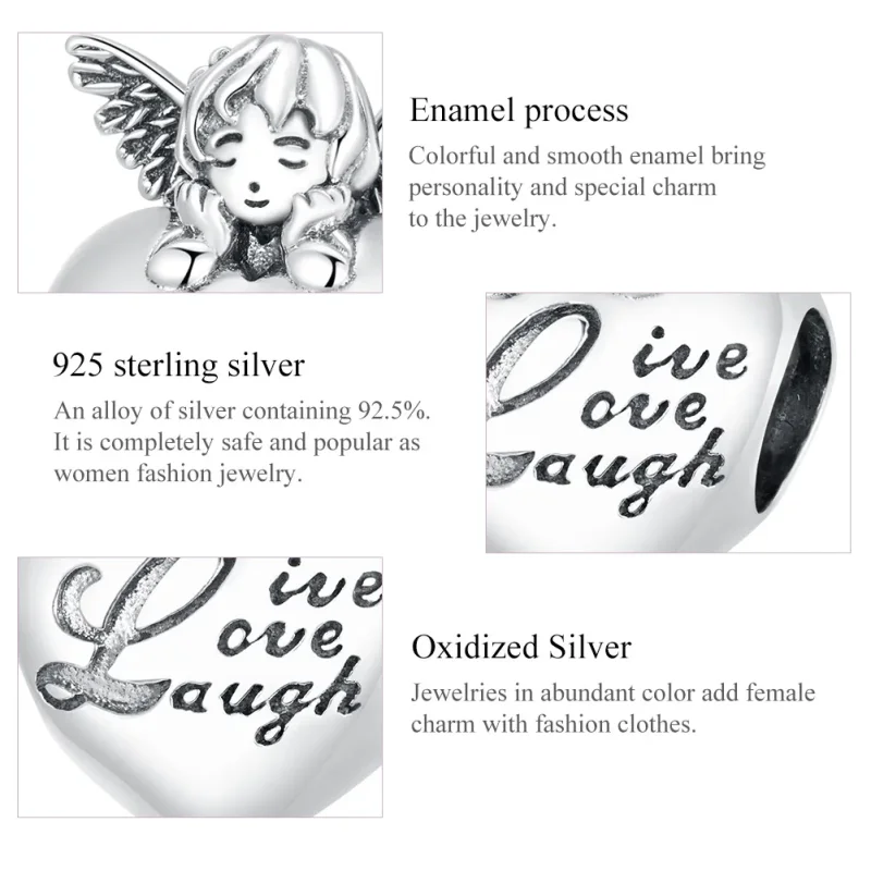 (imagine pentru) Pandora Style Charm de Argint Înger de Thanksgiving - SCC1633 - Vizualizare 7