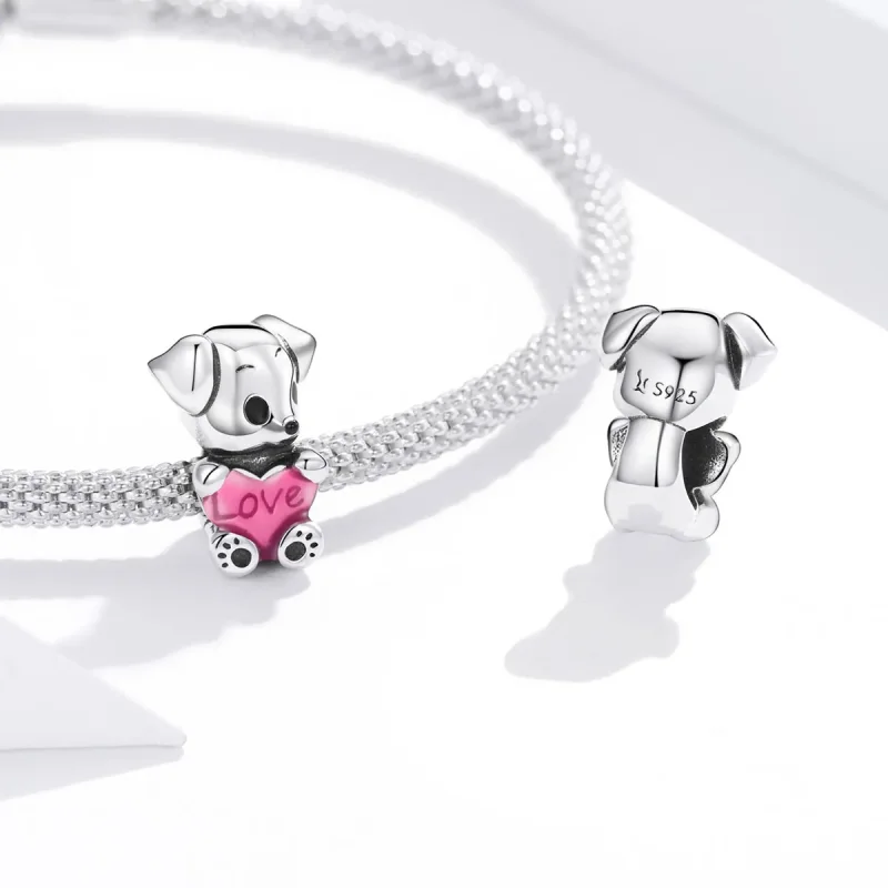 (imagine pentru) Pandora Style Cățel Drăguț Din Argint Charm - SCC1677 - Vizualizare 4