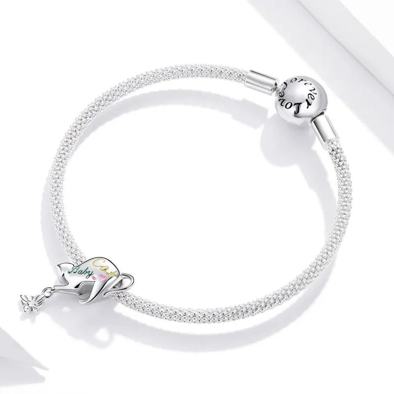 (imagine pentru) Pandora Style Pisică Neastâmpărată Charm din Argint - SCC1678 - Vizualizare 3