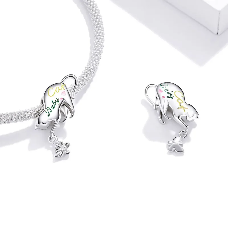 (imagine pentru) Pandora Style Pisică Neastâmpărată Charm din Argint - SCC1678 - Vizualizare 4