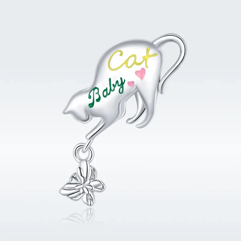 (imagine pentru) Pandora Style Pisică Neastâmpărată Charm din Argint - SCC1678 - Vizualizare 5