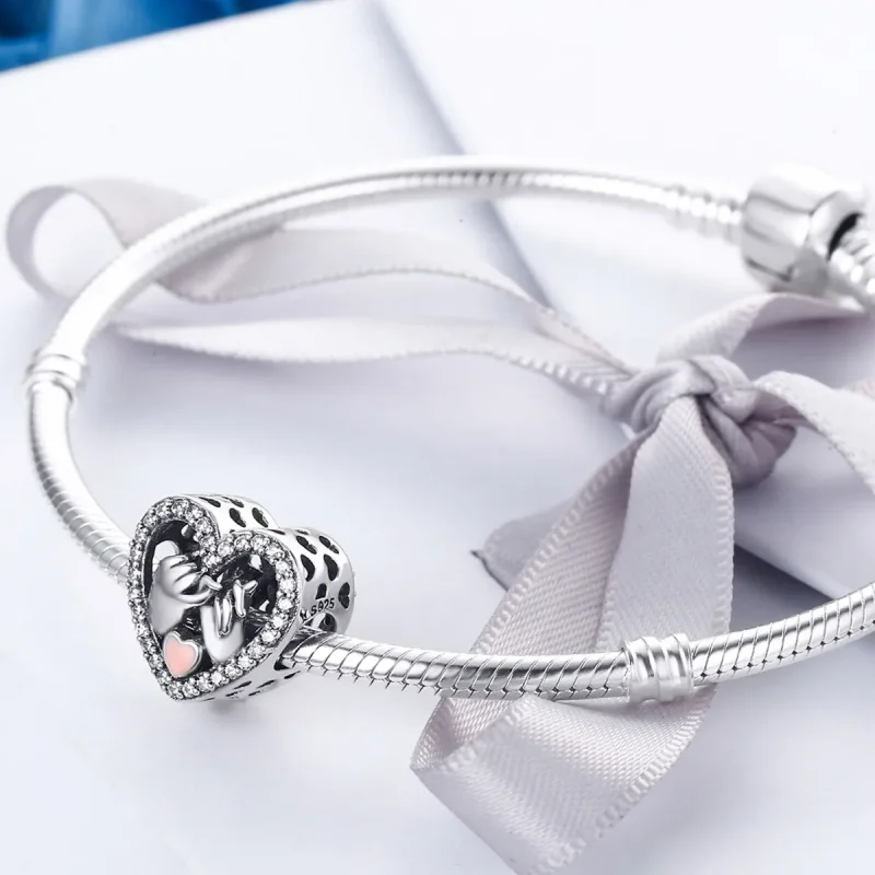 (imagine pentru) Pandora Style Silver Our Pinky Promise Forever Charm - SCC167 - Vizualizare 4