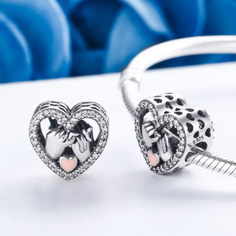 (imagine pentru) Pandora Style Silver Our Pinky Promise Forever Charm - SCC167 - Vizualizare 5