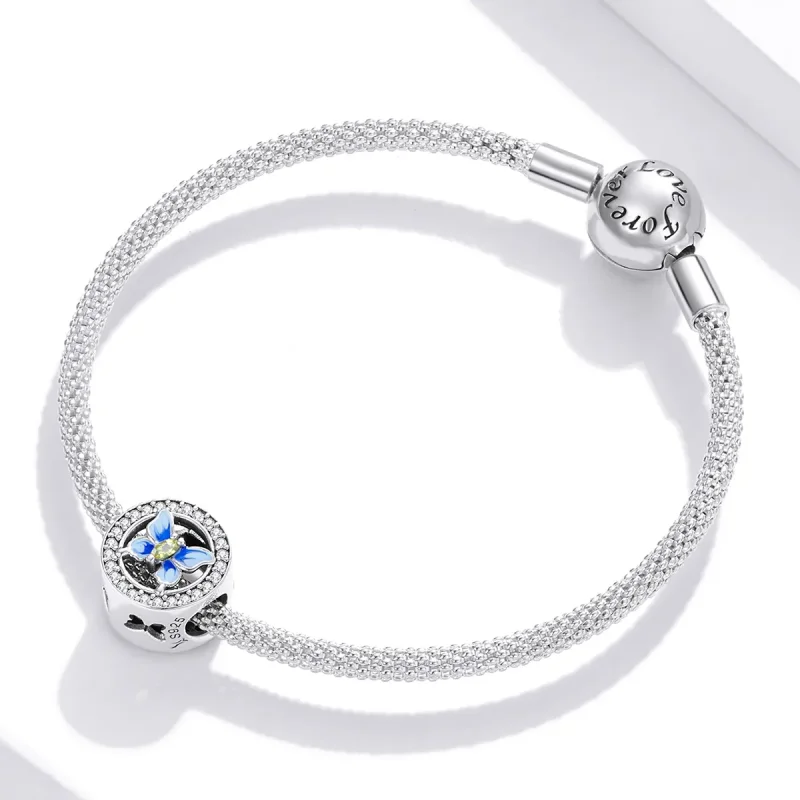 (imagine pentru) Pandora Stil Fluture Colorat Argintiu Charm - SCC1682 - Vizualizare 3