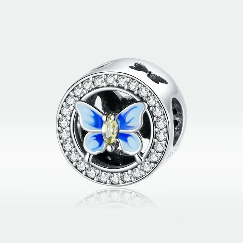 (imagine pentru) Pandora Stil Fluture Colorat Argintiu Charm - SCC1682 - Vizualizare 5