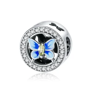 (imagine pentru) Pandora Stil Fluture Colorat Argintiu Charm - SCC1682