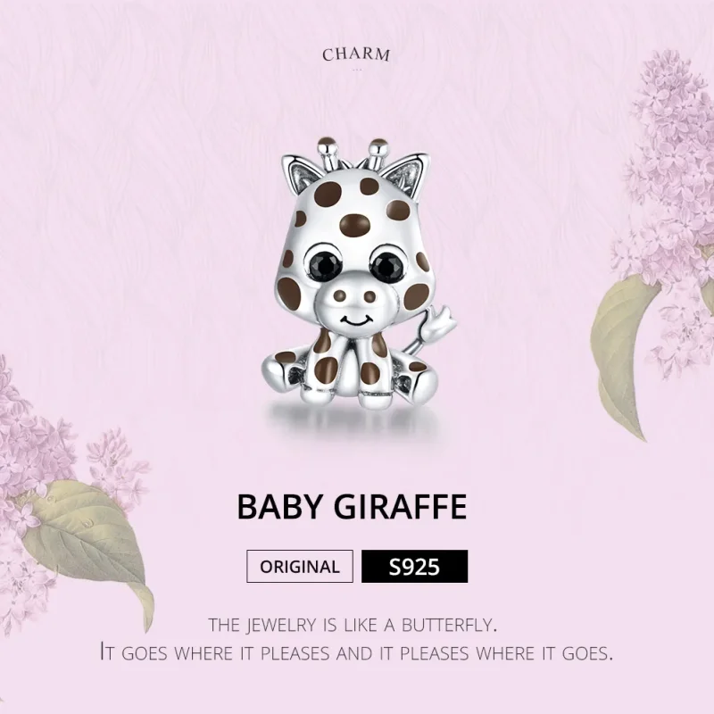 (imagine pentru) Pandora Style Charm de Argint cu Girafă Bebeluș - SCC1691 - Vizualizare 6