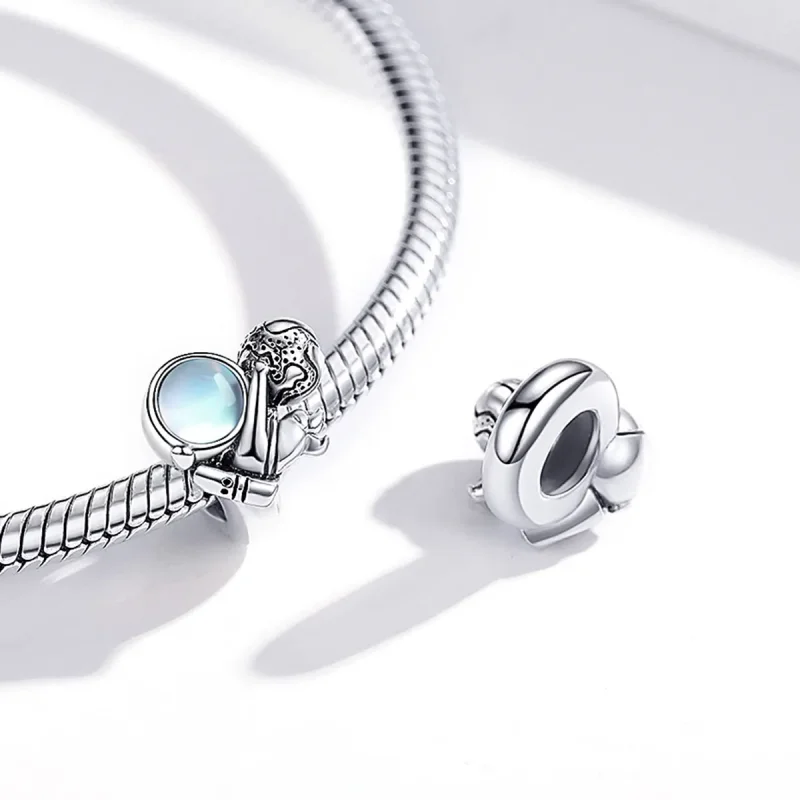 (imagine pentru) Pandora Style Charm de Argint Plimbare în Spațiu - SCC1694 - Vizualizare 4