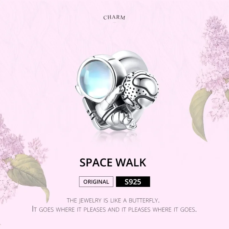 (imagine pentru) Pandora Style Charm de Argint Plimbare în Spațiu - SCC1694 - Vizualizare 6