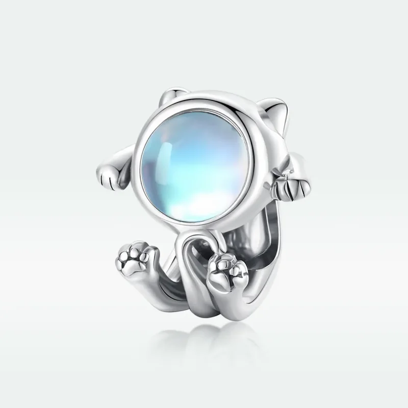 (imagine pentru) Pandora Style Charm de Pisică Spațială Argintiu - SCC1697 - Vizualizare 5