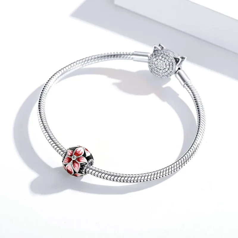 (imagine pentru) Pandora Style Charm de Argint cu Floare Înflorită - SCC1707 - Vizualizare 3